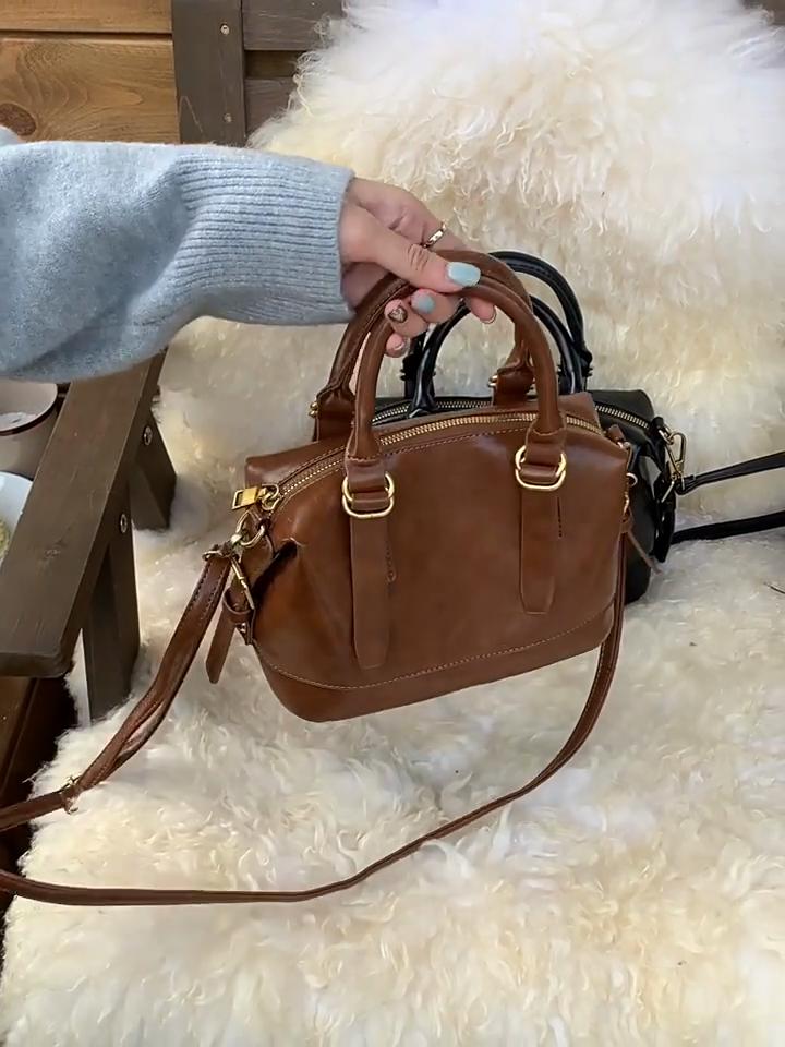 Fashion Women PU Leather Handbags High Quality Ladies Shoulder Boston Bag Casual Female New Zipper Crossbody Bags for Women