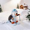 Penguin Plush Toy Snowboarding Earphone Holder For Winter Sports Gift
