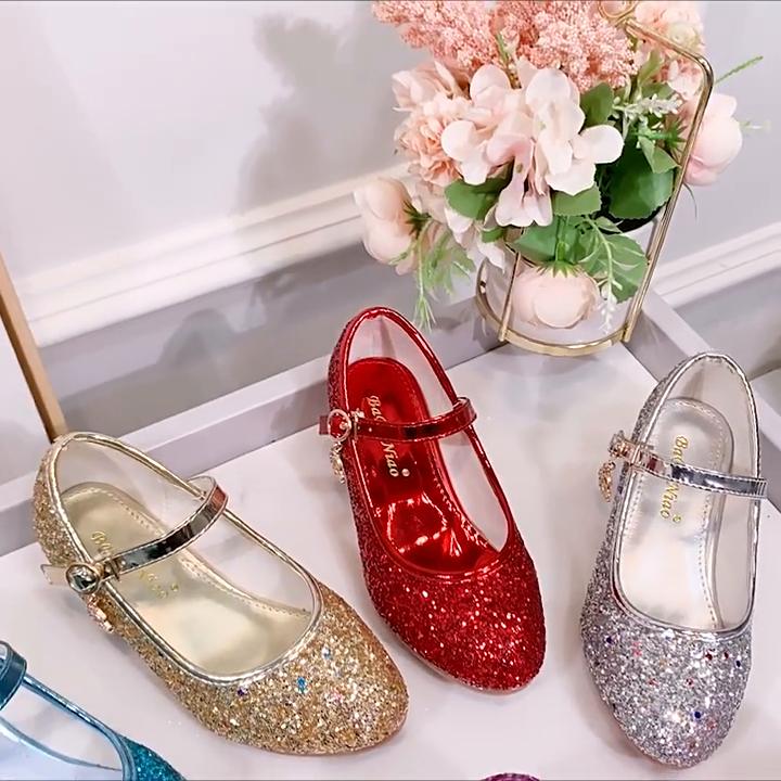 Chaussures Princesse Pour Fille - Ballerines à Talon - Chaussures De Fête Et Quotidien - Pour Mariage Et Occasions Spéciales