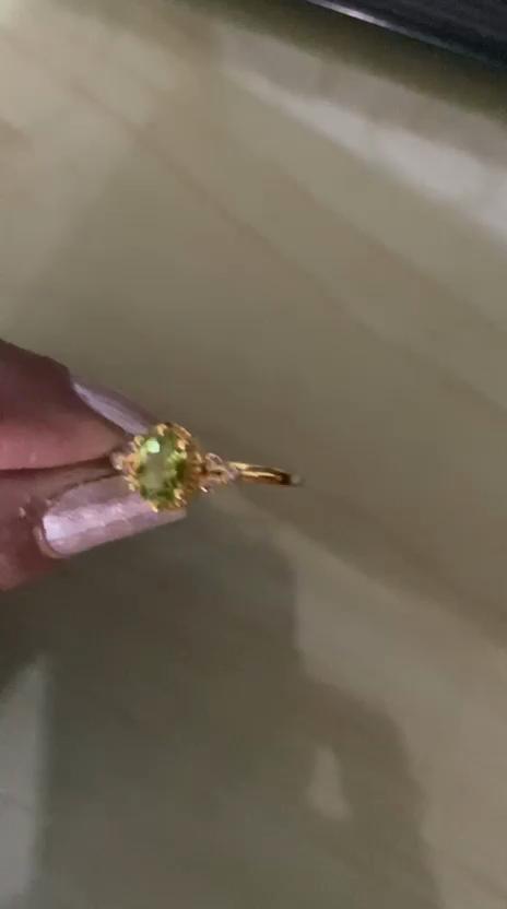 Peridot Ring, Birthstone Jewelry, 925 Sterling Silver, Gift For Her, Delicate Women Jewelry, Gold Plated Ring