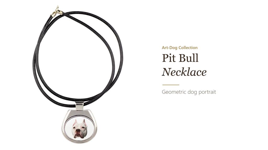 Pit Bull, American Pit Bull Terrier, Pitbull Terrier, APBT – Necklace with a geometric design and the inscription "Art-Dog" | Art-Dog
