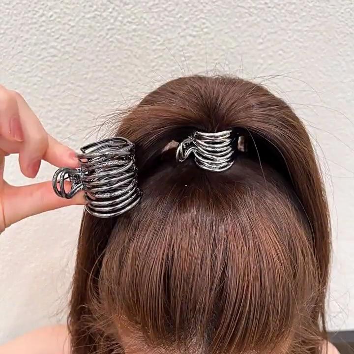 קליפס קוקו גבוה ואלגנטי - סיכת ראש מתכתית לתסרוקות נשים