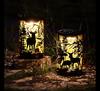 Wrought Iron Deer Solar Lamp Etching Hollow Lamp Garden Decoration Garden Projection Lamp Hanging Lamp Decoration