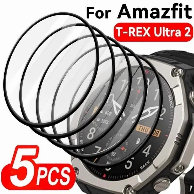 1-5pcs Flexible Pmma Composite Films for Amazfit T-REX Ultra 2 Full Coverage Watch Screen Protectors Not Glass for T-REX Ultra 2