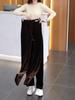 Damen Übergröße Samthose Herbst Winter High-Waist Locker Fleecegefüttert Gerade Hosen