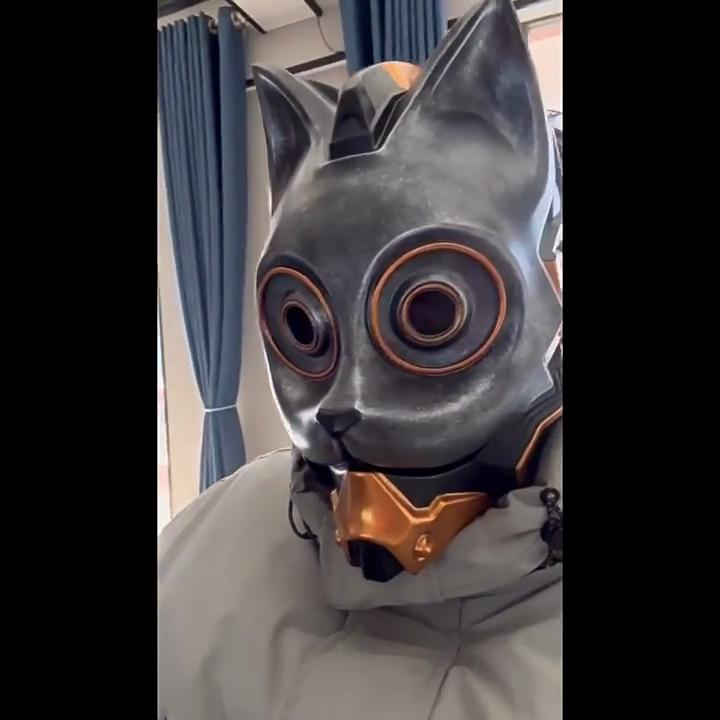 Resin Punk Cat Face Mask For Festivals And Parties With Unique Costume Prop For Cosplay And Events