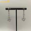 Sace Gems Micro-inlaid Zircon Earrings Women's Rotating Clover Earrings Simple Personality Ear Hook Windmill Earrings Earrings.