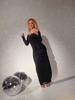 Abendkleid für Damen, schulterfrei, lange Ärmel, Netzstoff, Patchwork, plissiert, Kreuz, Bandeau, schmale Passform, Abschlussball, Hochzeit, Party, Cocktail, Maxikleid