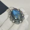Natural Labradorite Gemstone Silver Pendant in 925 Sterling Silver- Handmade Design, Everyday Wear Jewelry, Unique Pendant Father's Day Gift