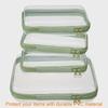 Travel Organizer Pvc Soft Bag With Zipper For Cosmetic And Clothing Storage