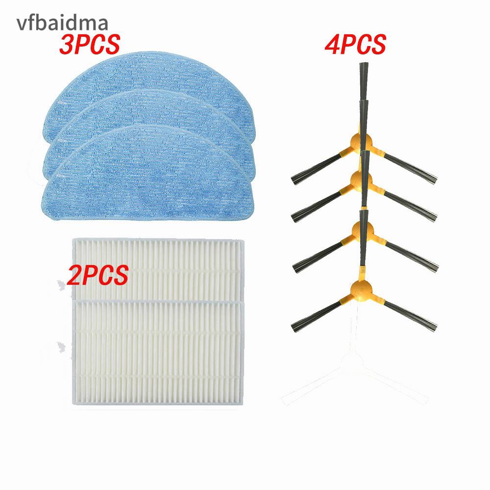 Main Brush HEPA Filter Side Brush for MOOSOO RT30 RT40 RT50 R3 R4 Robot Accessory Set Vacuum Cleaners Parts Accessories