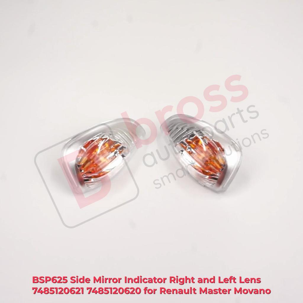 BSP625 Side Mirror Indicator Right Left Lens Orange Color for Renault Master MK3 Opel Vauxhall Movano B Nissan NV400 7485120620 