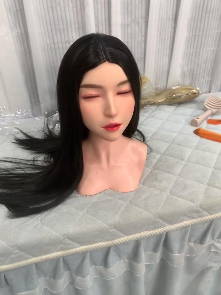 Men's Sex Doll Head Silicone Oral Sex Sleeping Beauty With Mouth Masturbation Cup Real Skin Feel Erotic Sex Toy