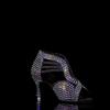 Scarpe da Ballo Latino con Strass Suola Morbida Donna Scarpe da Ballo di Piazza per Feste Tacco 90mm