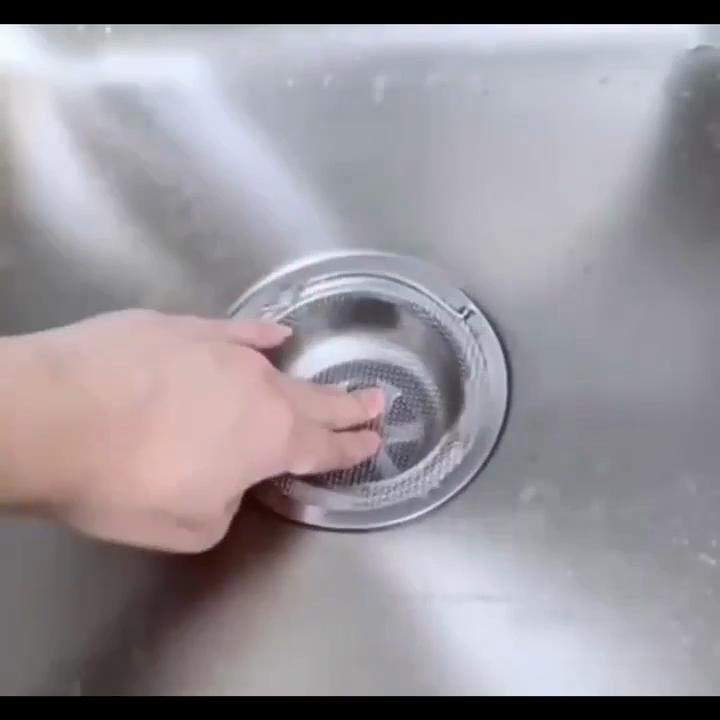 Modern Stainless Steel Round Sink Strainer with Handle - Anti-Clog Mesh Filter for Kitchen and Bathroom Sinks, No Power Needed