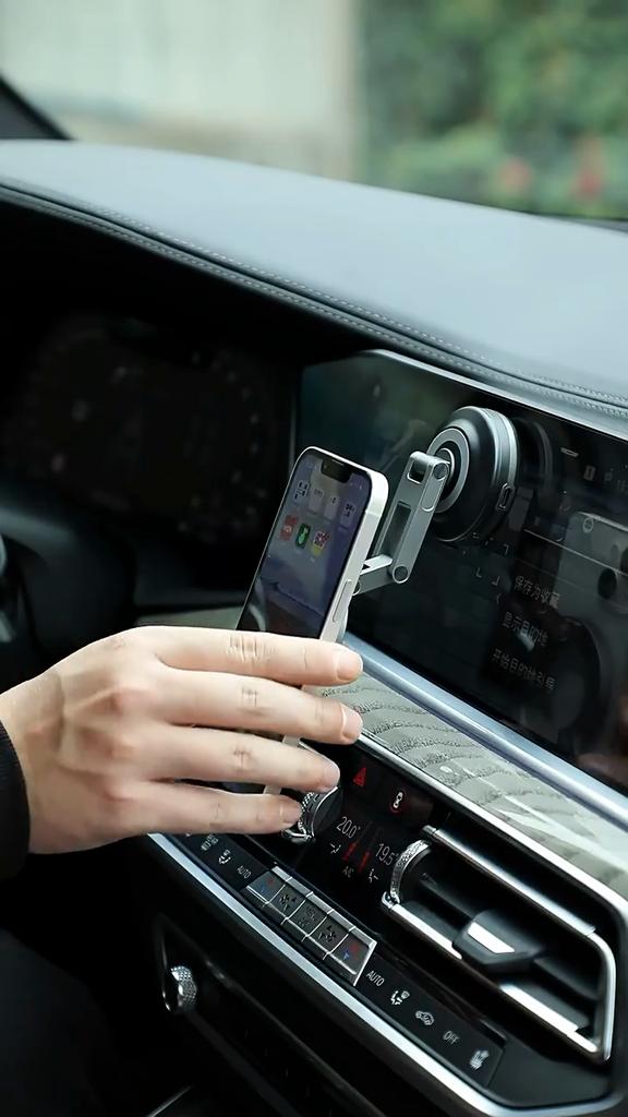 360° Rotating Phone Holder Folding Electric Vacuum Suction Cup Magnetic Suction Bracket Mirror Navigation Car Phone Holder