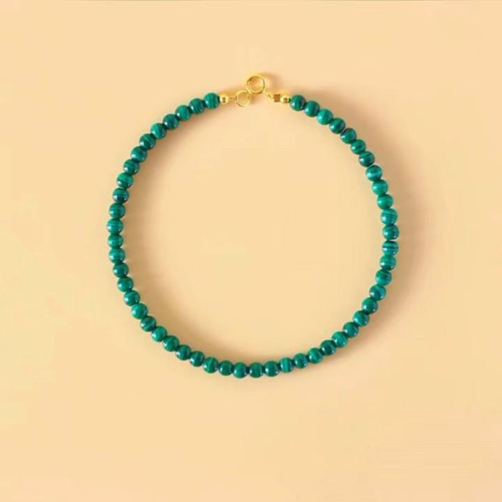 Ultra-fine 3mm malachite bracelet, fashionable and individual
