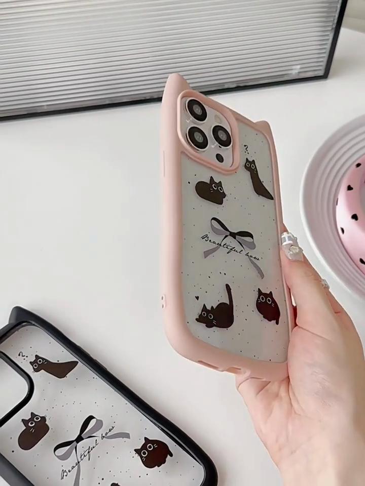 Creative Cat Ear iPhone16 Phone Case Compatible and Suitable for iPhone15 14 13plus/12/11promax