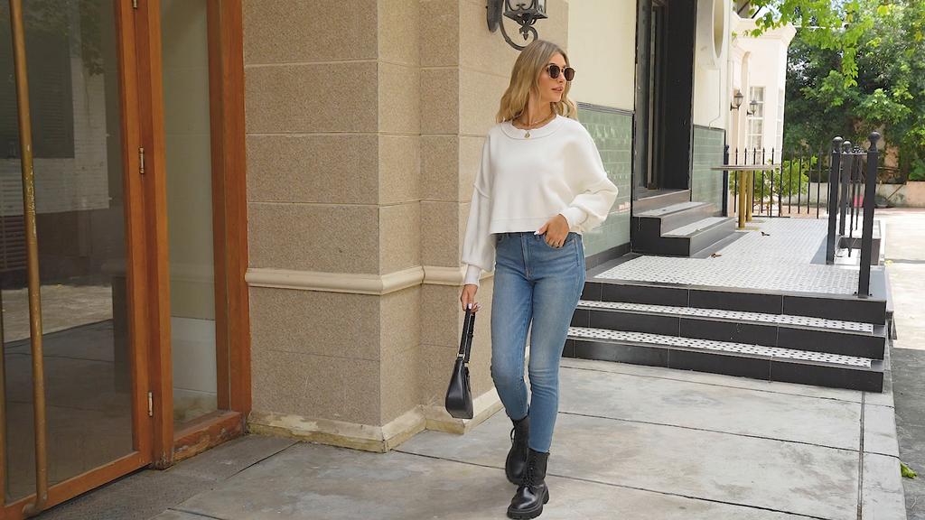 GMXIA Moda dame ocazional imprimeu culoare solidă toamnă iarnă cu mânecă lungă cu gâtul O pulovere largi