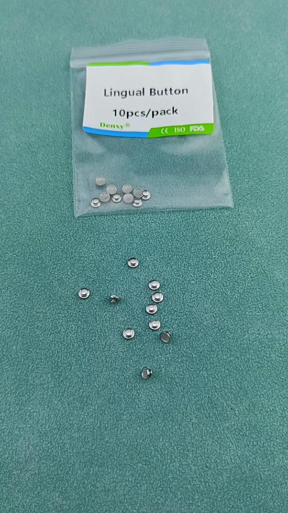 10 Pcs Orthodontic Lingual Button Dental Metal Buttons MIM Lingual Attachments Appliances Orthodontic Brackets