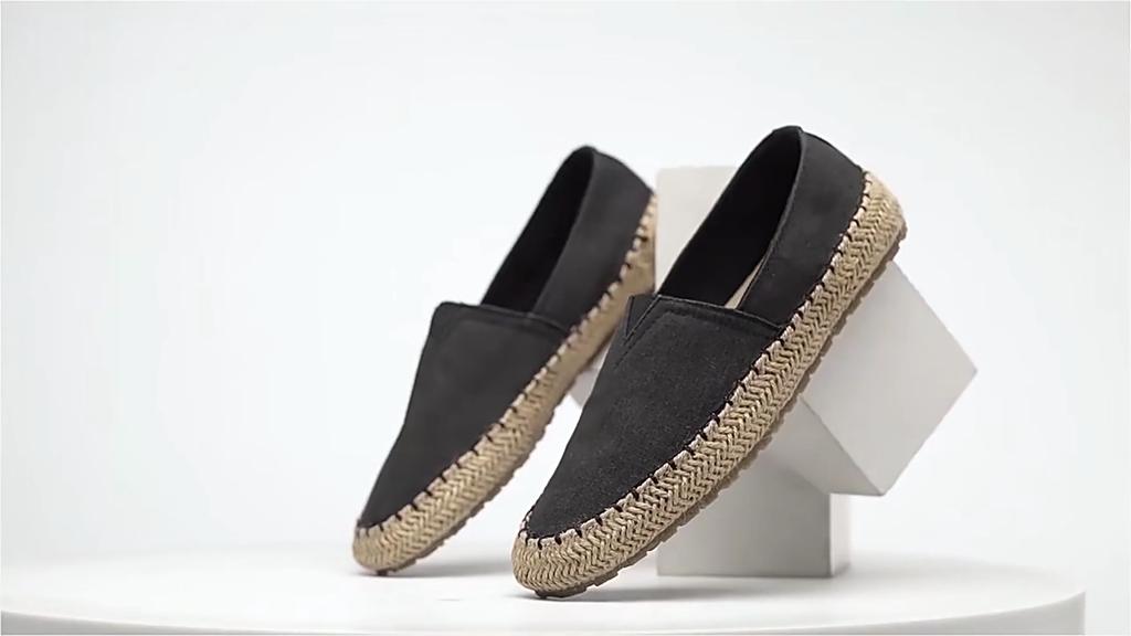 Vysoce kvalitní obuv Pánské ploché plátěné boty Hemp Lazy Flats pro muže Mokasíny Pánské mokasíny Řidičské boty