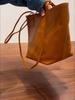 Johnature Retro Genuine Leather Tote Bag Versatile Commuting Solid Color Soft Leather Women's Shoulder Bag