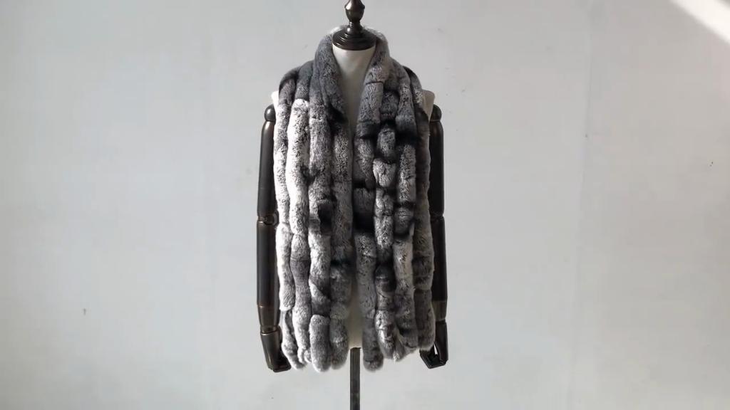 omen Winter 100% Genuine Rex Rabbit Fur Scarf Natural Soft Rex Rabbit Scarves Lady Warm Real Rex Rabbit Fur Muffler
