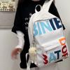 Letter Print Student Schoolbag Women's Large Capacity Backpack Campus Backpack