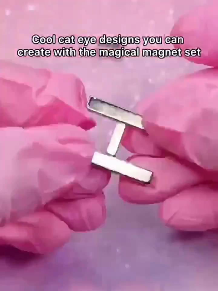 4ks/balení Manikúra Multifunkční Magnet na nehty Salon Cat Eye Long Strip Magnet Sada francouzských nehtových tyčinek pro kočičí oko pro UV gelové nástroje