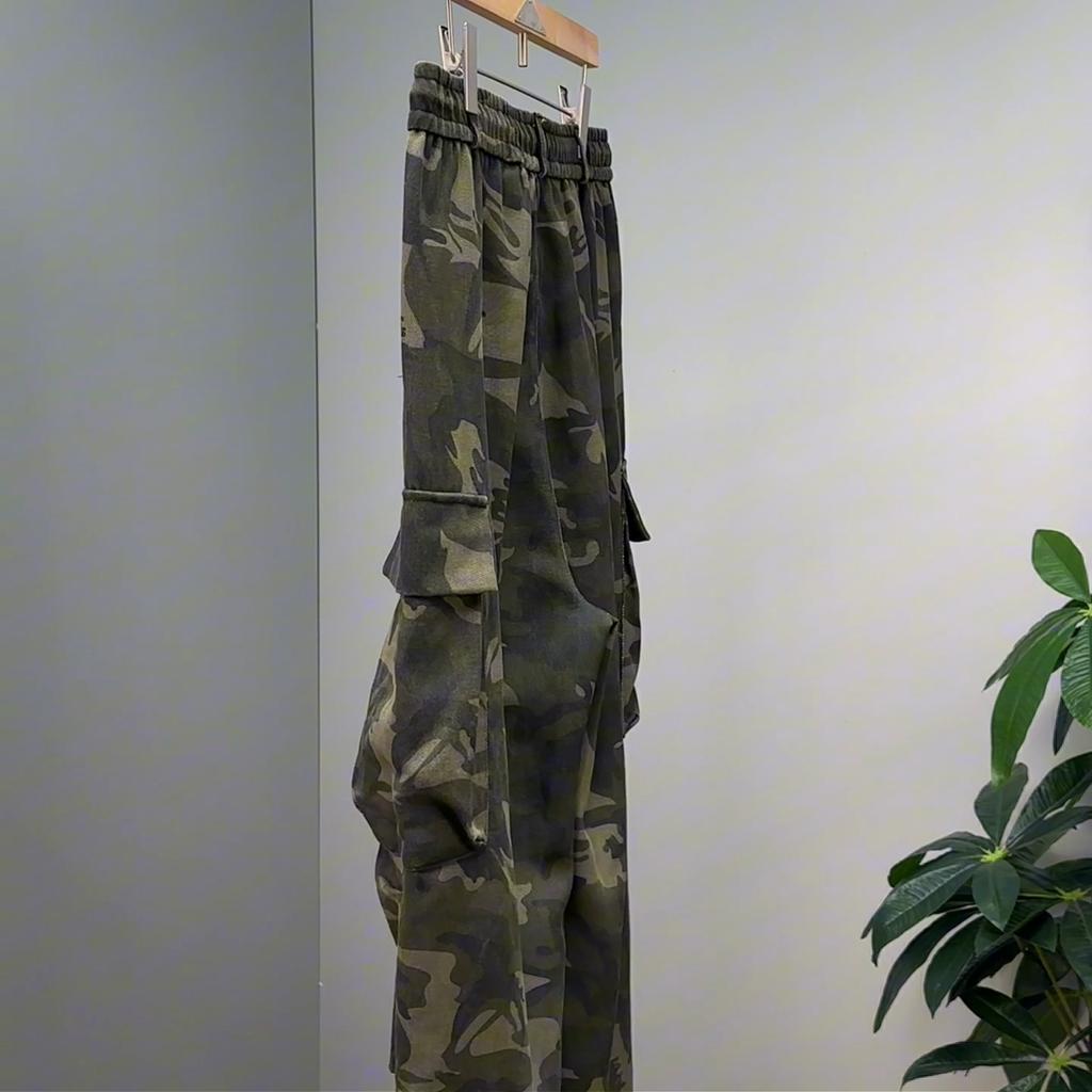 Plus Size 4XL-10XL Autumn Oversize Camouflage Cargo Pants for Men Clothes Casual Elastic Waist Long Trousers