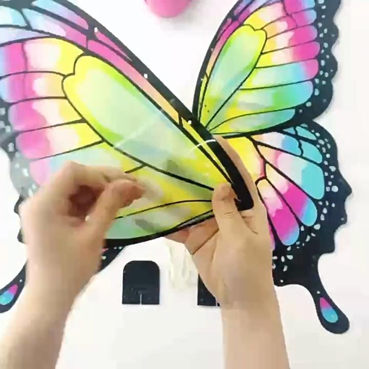 Butterfly Costume Wings With Pvc Material For Easter Party Performance And Child Dress Up
