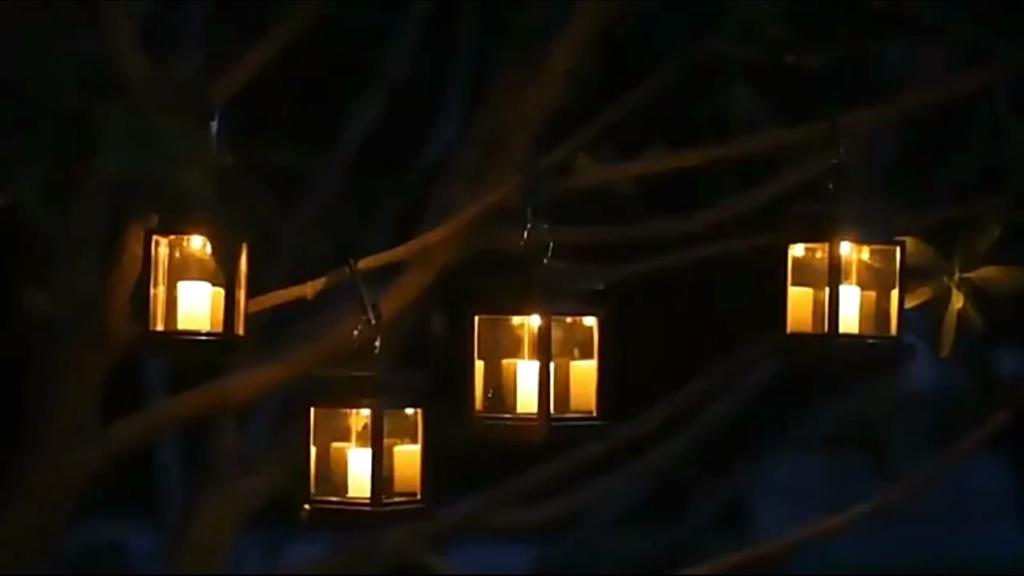 Solar Garden Lights Outdoor Decorative Ground Insert Lantern Warm Atmosphere Solar Powered Landscape Lamp for Yard Patio Christmas Holiday Decoration