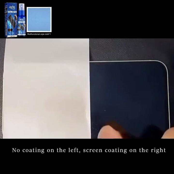 Skärmbeläggningsmedel Mobiltelefon Skärmrengöring Anti-skrapa Anti Fingerprint Glas Hydrofobisk och oljeavvisande beläggningslösning