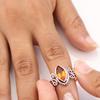 Dainty Citrine Gemstone 925 Sterling Silver Jewelry Handmade Ring For Women Gift PR-1-4