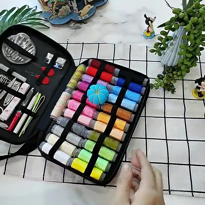 Sewing Kit Compact and Portable for Beginners and Professionals Includes Needles Thread Scissors and Other Essential Access