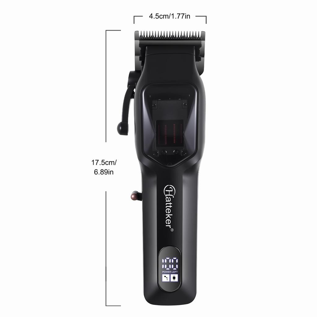 Hatteker Hair Trimmer Professional Hair Cutting Machine Adjustable Clipper Barber Cordless 11000 RPM Clipper Trimmer for Men