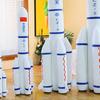 Cute And Soft Rocket Plush Toy Decorative Space Launcher Pillow For Kids In Various Sizes
