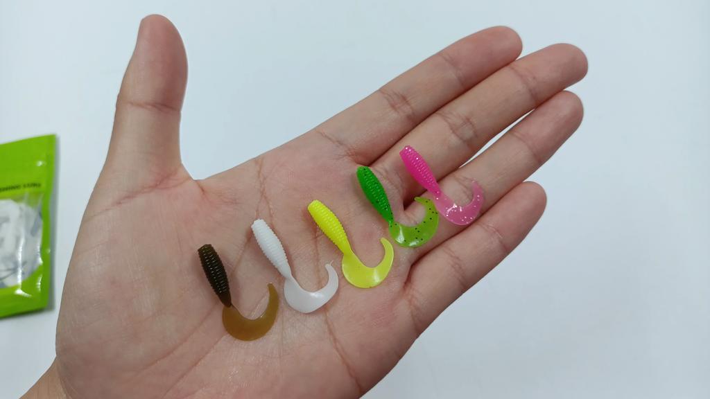 DUODUOYU 10PCS Small Soft Lure 28mm/35mm Artificial Swimbait Jig Silicone Single Tail Pesca Artificial Fishing Lures