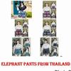 Elephant Wide Legs Shorts Pants Plus Size Adjustable Elastic High Waistband Women Print Thailand Casual Streetwear Beach Bohemian Retro Vintage