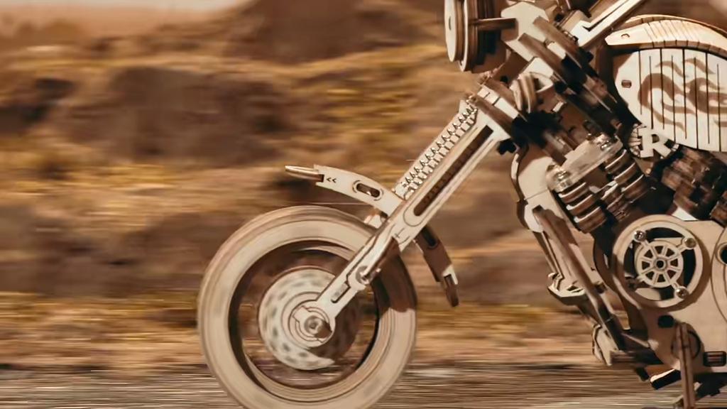 ROBOTIME ROKR 3D Wooden Motorcycle Puzzle-1:8 Scale Wood Model Motorcycle Kits to Build for Adults