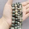 Mărgele rotunde din marmură din piatră naturală în vrac, iarbă verde, pentru realizarea de bijuterii, brățară cu farmec, șuvițe de 15 inchi