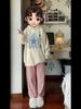 Women's New Spliced Pullover Hooded Star Patch Fashion Loose Versatile Casual Long-sleeved Sweatshirt
