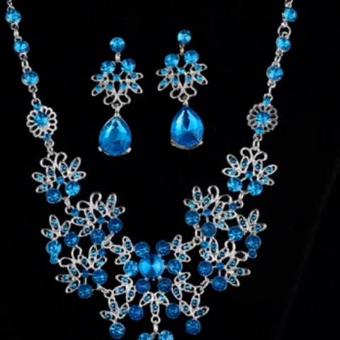 Bryllupsøredobber Justerbart Anheng Halskjede Sett