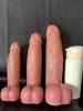Dildo – 10.6 Inch Realistic Curved Penis, Soft Liquid Silicone, Thick Veined Texture, G-Spot Stimulator, Lifelike Big Dildo for Men & Women