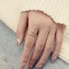 WOSTU Justerbar Rose Finger Rins 925 Sterling Sølv Vintage Platinum Ring for kvinner Romantisk Valentinsdag gave