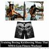 Dark Skull Training Muay Thai Kickboxing Boxing MMA Shorts Unisex Gym Fitness Workout Quick Dry Print Elastic Waist