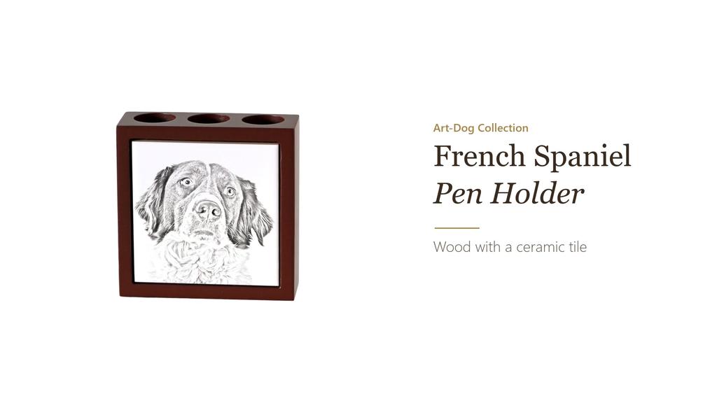 French Spaniel, French Setter, Setter – Pen holder with a dog, desk organizer with a print | Art-Dog