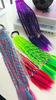 Rubber Band Ponytail Short Colored Braided Hair Extension Rainbow Colorful Synthetic Ponytails for Girls Daily Party Use