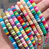 115Pcs Soft Ceramic Beads Clay Flat Bead For DIY Bracelet Necklace Jewelry Making