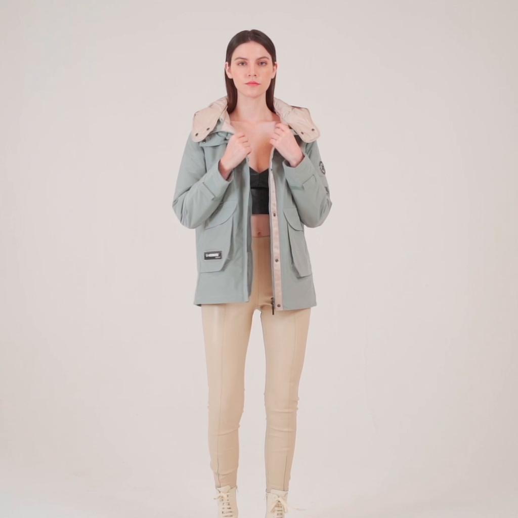 Gasman 2021 New Women's Spring and Autumn Jacket Brand High Quilted Hooded Women Coat Fashion Casual Short Pocket Parka 81801